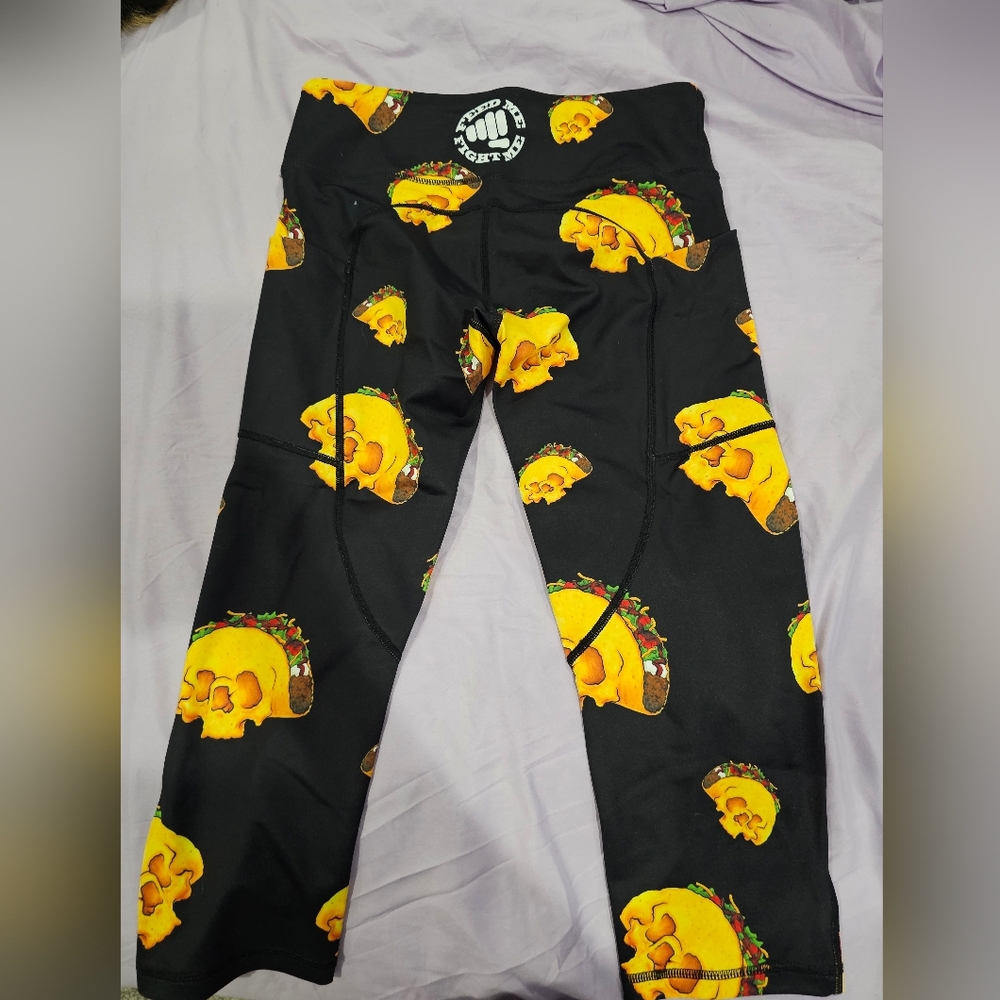 Taco skull workout pants
